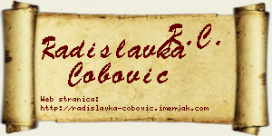 Radislavka Čobović vizit kartica